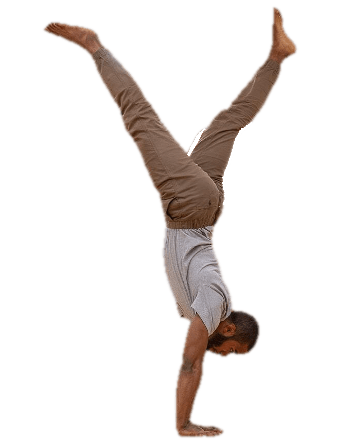 Aaron holding a handstand
